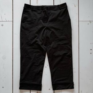 Yogipace Black Cuffed Pants XL Stretch Career Work Travel Dress Pants